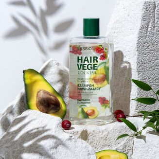 SESSIO HAIR VEGE COCKTAIL Szampon nawilżający z awokado i żurawiną 300 ml - 3