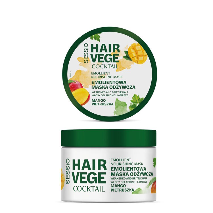SESSIO HAIR VEGE COCKTAIL Maska emolientowa z mango i pietruszką 250 ml