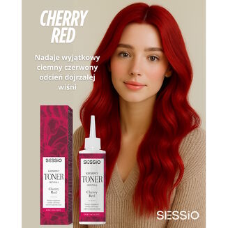 SESSIO Kremowy Toner - Odżywka Cherry red 100 ml - 4