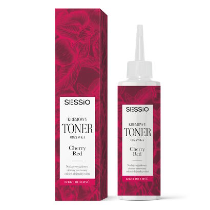 SESSIO Kremowy Toner - Odżywka Cherry red 100 ml
