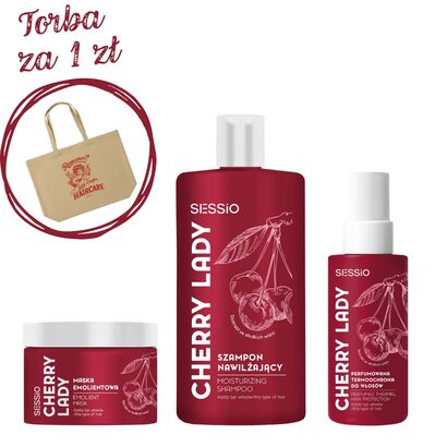 Zestaw Sessio Cherry Lady Szampon + maska + termochrona + torba za 1 zł