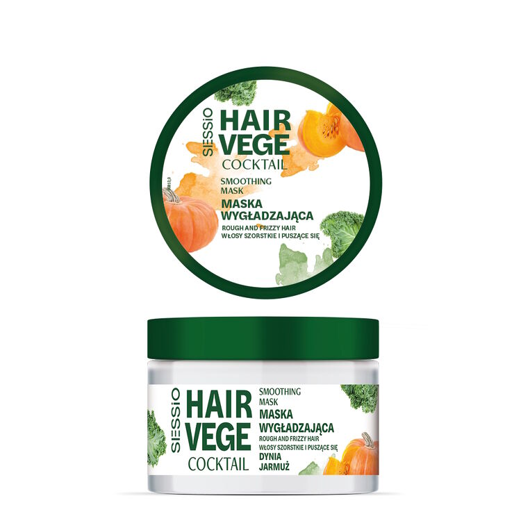 SESSIO HAIR VEGE COCKTAIL Maska wygładzająca z dynią i jarmużem 250 ml