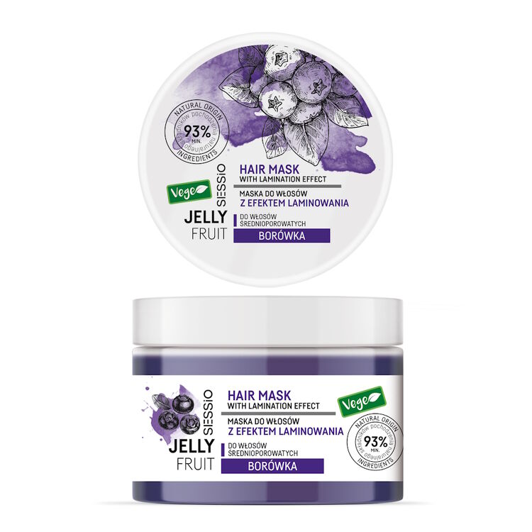SESSIO JELLY FRUIT Maska borówkowa z efektem laminowania 250 g