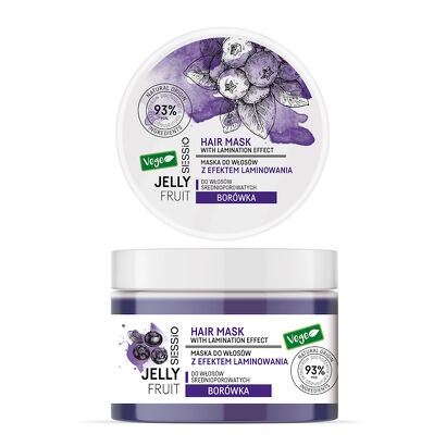 SESSIO JELLY FRUIT Maska borówkowa z efektem laminowania 250 g