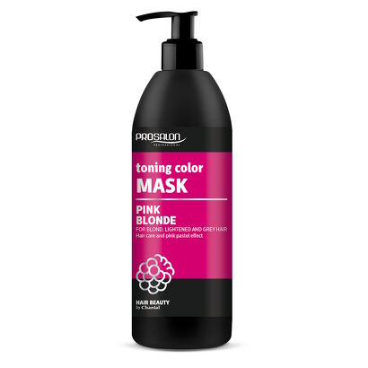 PROSALON PINK BLONDE Maska tonująca kolor - pastelowy róż 500 g