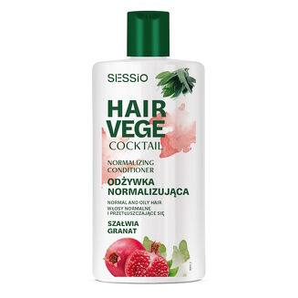 SESSIO HAIR VEGE COCKTAIL Normalizująca odżywka z szałwią i granatem 300 ml - 2