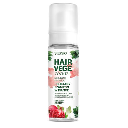 SESSIO HAIR VEGE COCKTAIL Szampon w piance z szałwią i granatem 175 ml
